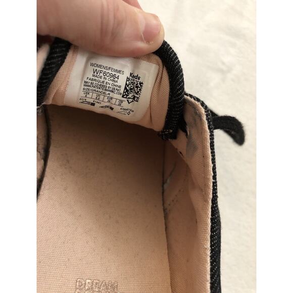 Keds Womens Sneakers 8 Black Canvas Lace Up Shoes Dream Foam Minimal Walking - Picture 6 of 11